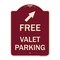 Signmission Free Valet Parking W/ Upper Right Arrow Heavy-Gauge Aluminum Sign, 24" x 18", BU-1824-23940 A-DES-BU-1824-23940 - alternate 1